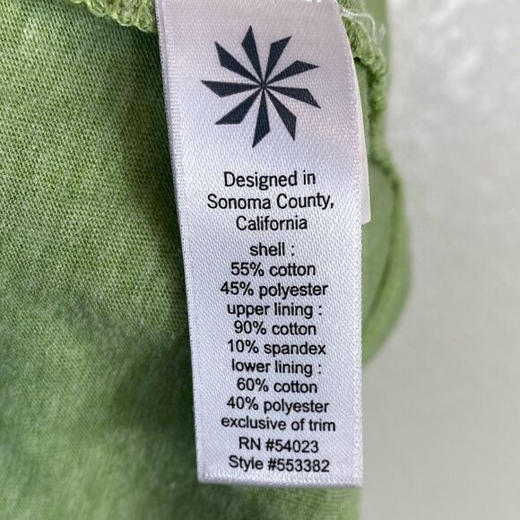 Athleta Knotted Nanda Leaf Green Burnout Criss Cross Back Dress - Picture 4 of 6